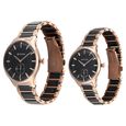 Titan Modern Bandhan Pair Analog with Black Dial Ceramic and Rose Gold Stainless Steel Strap Watch for Couples - image number 2