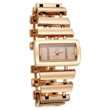 Vyb Siren By Fastrack Quartz Analog Rose Gold Dial Rose Gold Metal Strap Watch For Girls