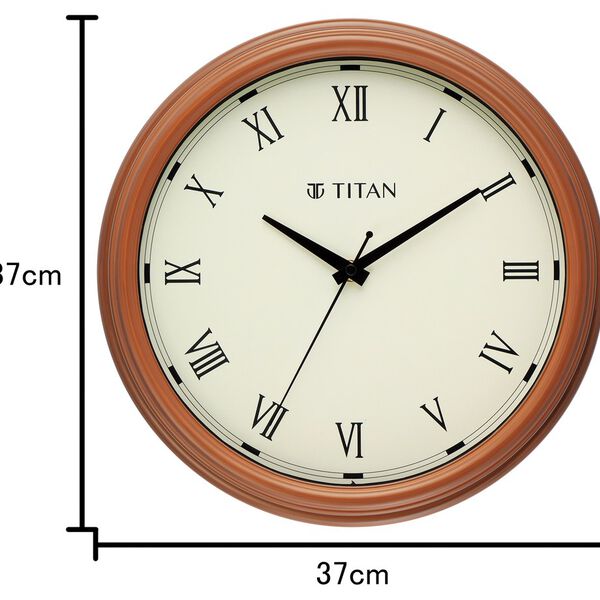 Titan Classic White Wall Clock with Silent Sweep Technology - 32.5 cm x 32.5 cm (Medium) - image number 5