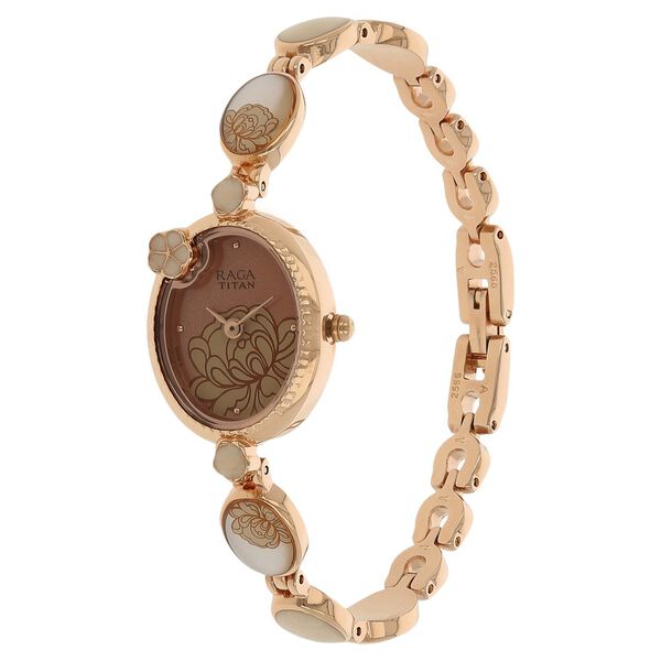 Titan Raga Aurora Pink Dial Analog Metal Strap watch for Women - image number 1
