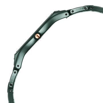 Titan Edge Ceramic Quartz in Glossy Green Dial Watch for Women
