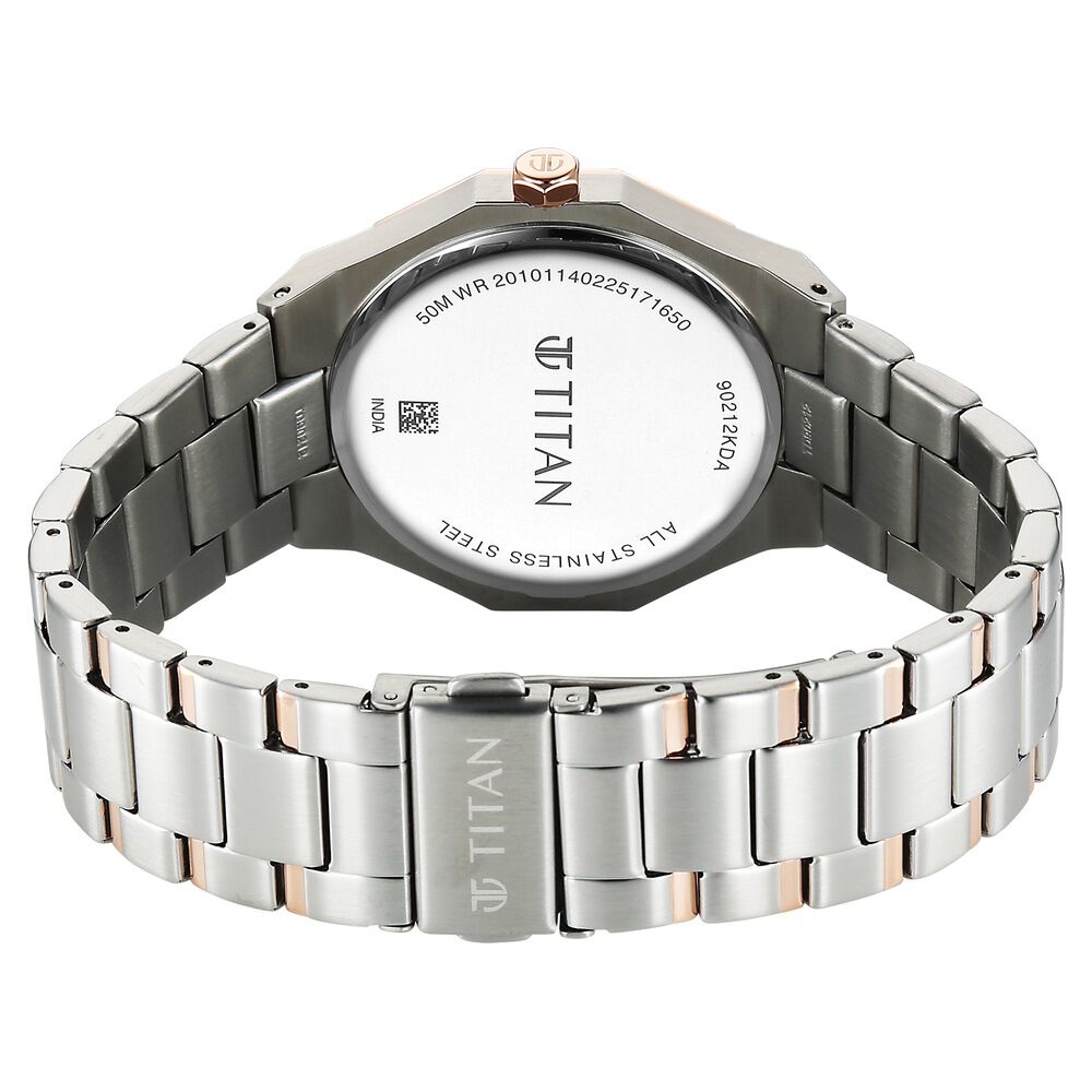 Buy Online Titan Regalia Dodecagon Quartz Analog with Date Silver