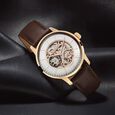 Titan Automatic Silver Dial Brown Leather Strap Watch for Men - image number 0
