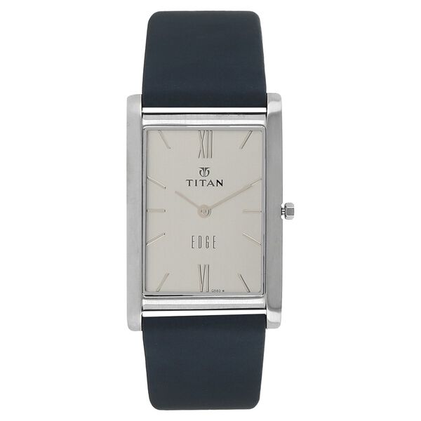 Titan Quartz Analog White Dial Leather Strap Watch for Men - image number 0
