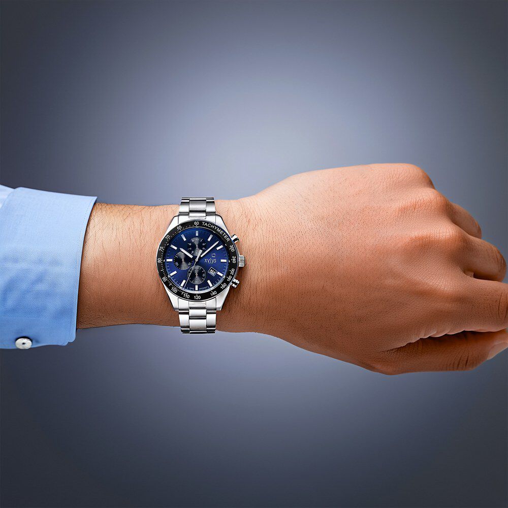 Buy Online Xylys Velocita Swiss Chronograph Stainless Steel Blue