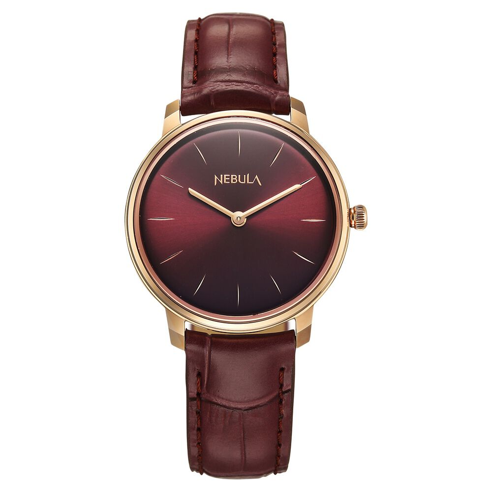 Buy Online Titan Nebula Lustre 18 Karat Gold Quartz Analog Maroon