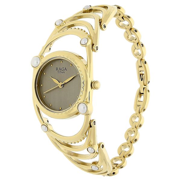 Titan Raga Aurora Grey Dial Women Watch With Metal Strap - image number 1