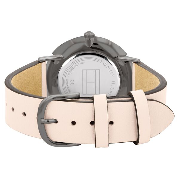 Tommy Hilfiger Quartz Multifunction Pink Dial Leather Strap Watch for Women - image number 2