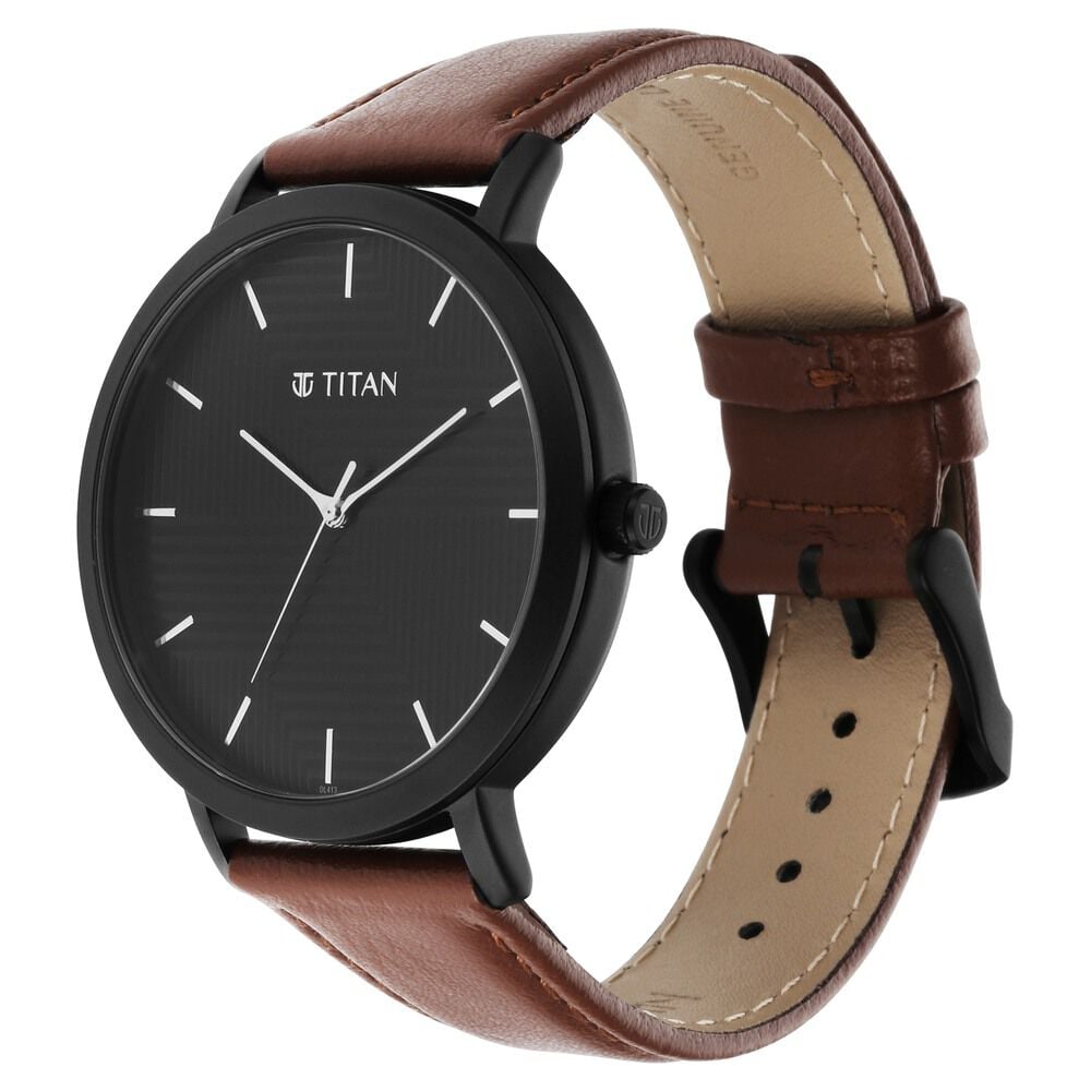 Titan watches for discount men leather belt