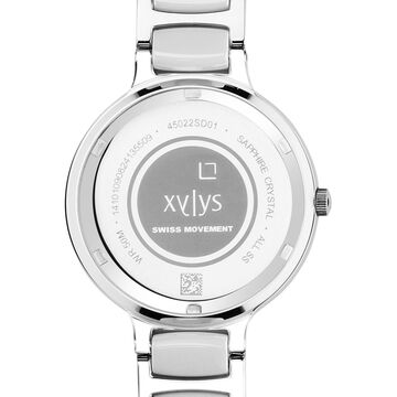 Xylys Swiss Analog White Steel And Ceramic Strap Mother Of Pearl Dial Watch For Women