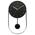 Titan Contemporary Modern Metallics Pendulum Wall Clock with Black Dial Silent Sweep Technology - 45.cm x 24.5 cm - image number 1