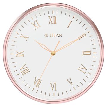 Titan Elegant 30.0 cm White Wall Clock: Silent, Majestic, and Modern