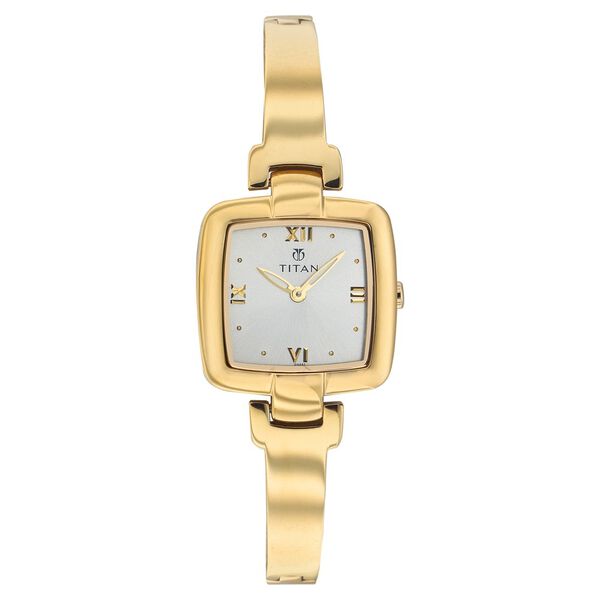 Titan Quartz Analog Silver Dial Stainless Steel Strap Watch for Women - image number 0