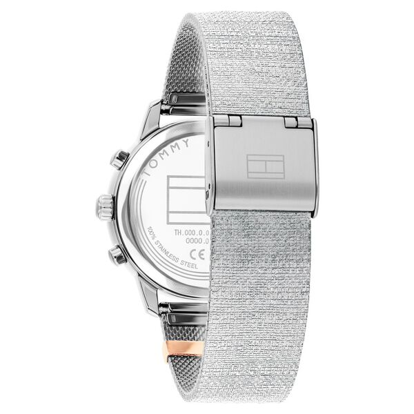 Tommy Hilfiger Quartz Multifunction Blue Dial Rose Gold Stainless Steel Strap Watch For Women - image number 2