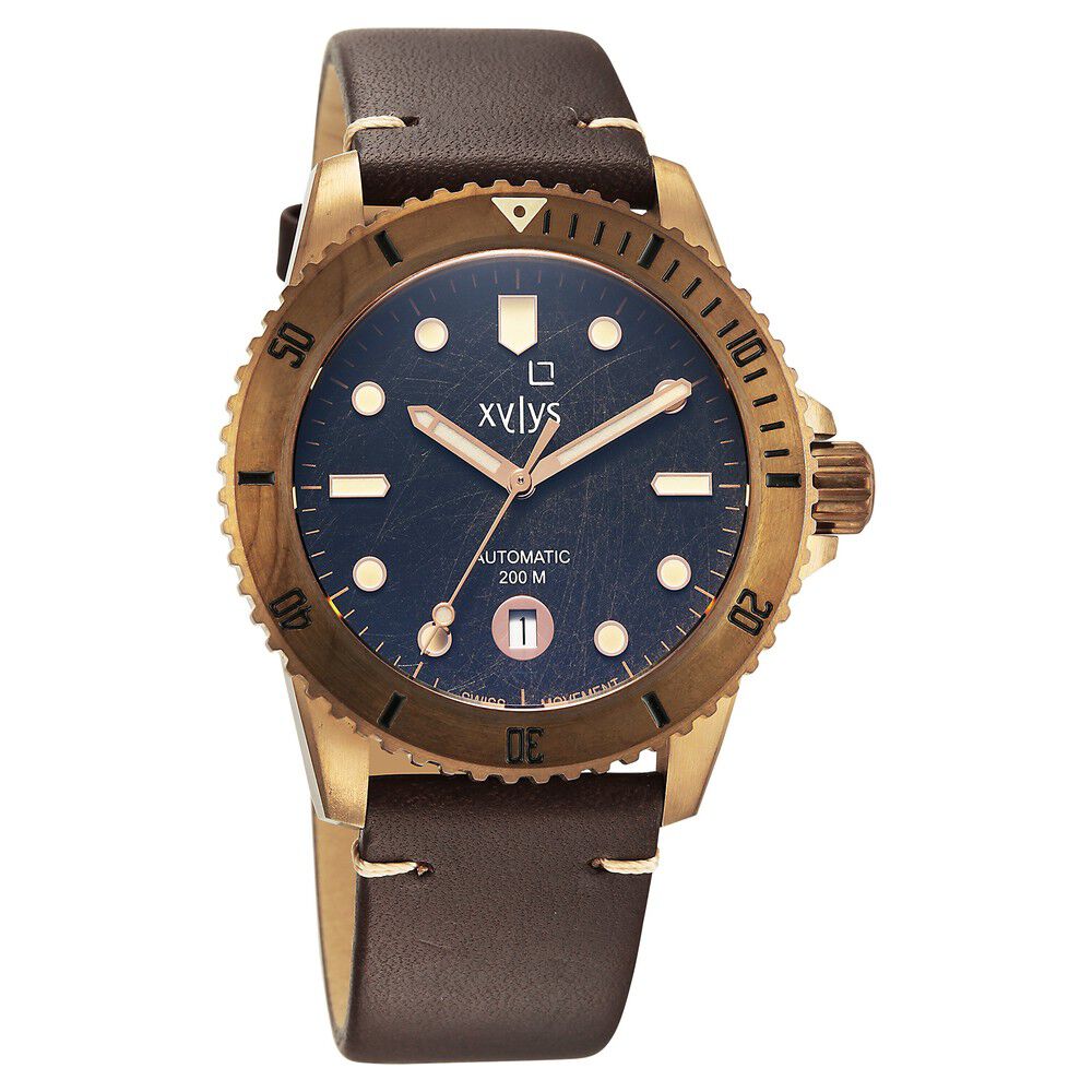 Buy Online Xylys Swiss Automatic Brown Dial Brown Leather Strap