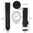 22 mm Black Genuine Leather Straps for Men - image number 1