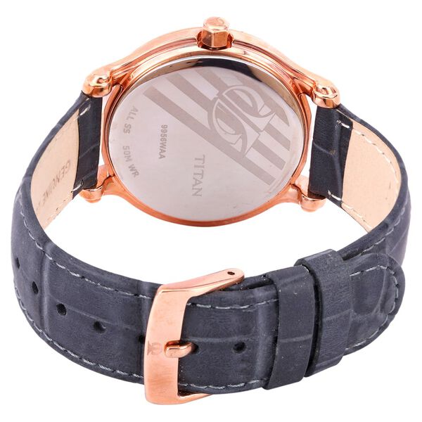 Titan Quartz Analog Mother of Pearl Dial Leather Strap Watch for Women - image number 2