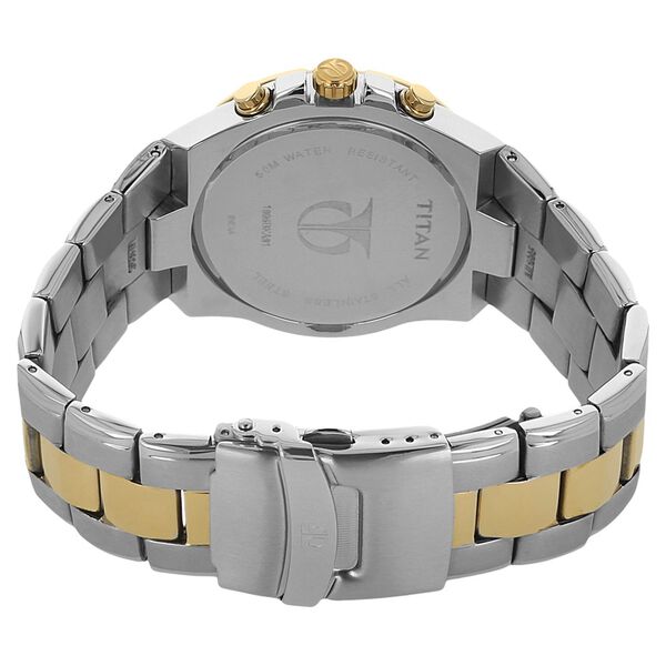 Titan Regal Crest Silver Dial Chronograph Stainless Steel Strap Watch for Men - image number 3