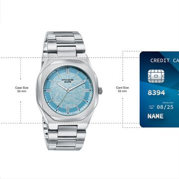 Poze Poze Quartz Analog Blue Dial Blue Metal Strap Watch For Men