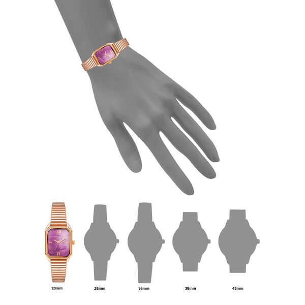Anne Klein Quartz Analog Purple Dial Stainless Steel Strap Watch for Women - image number 3