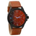 Titan Quartz Analog with Day and Date Black Dial Leather Strap Watch for Men