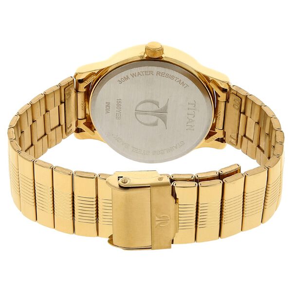 Titan Analog with Day and Date Champagne Dial Metal Strap watch for Men - image number 3