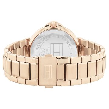 Tommy Hilfiger Multifunction Silver Dial Golden Color Stainless Steel Strap Watch For Women