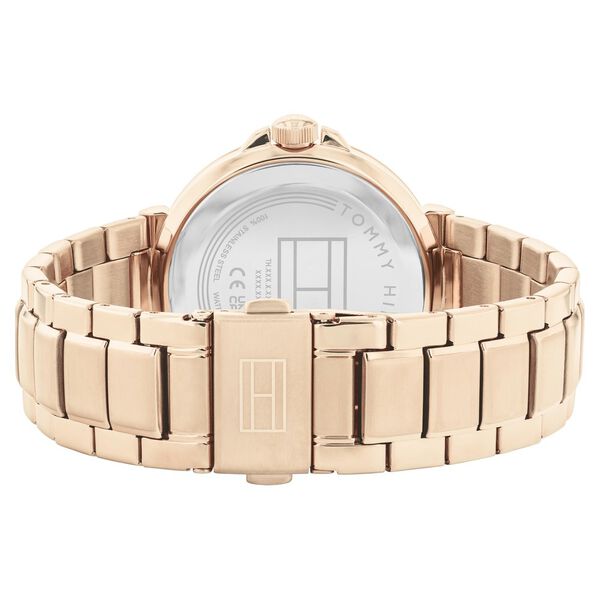 Tommy Hilfiger Multifunction Silver Dial Golden Color Stainless Steel Strap Watch For Women - image number 2