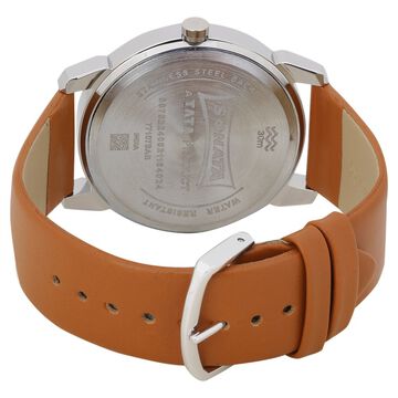 Knot Blue Dial Leather Strap Watch for Men