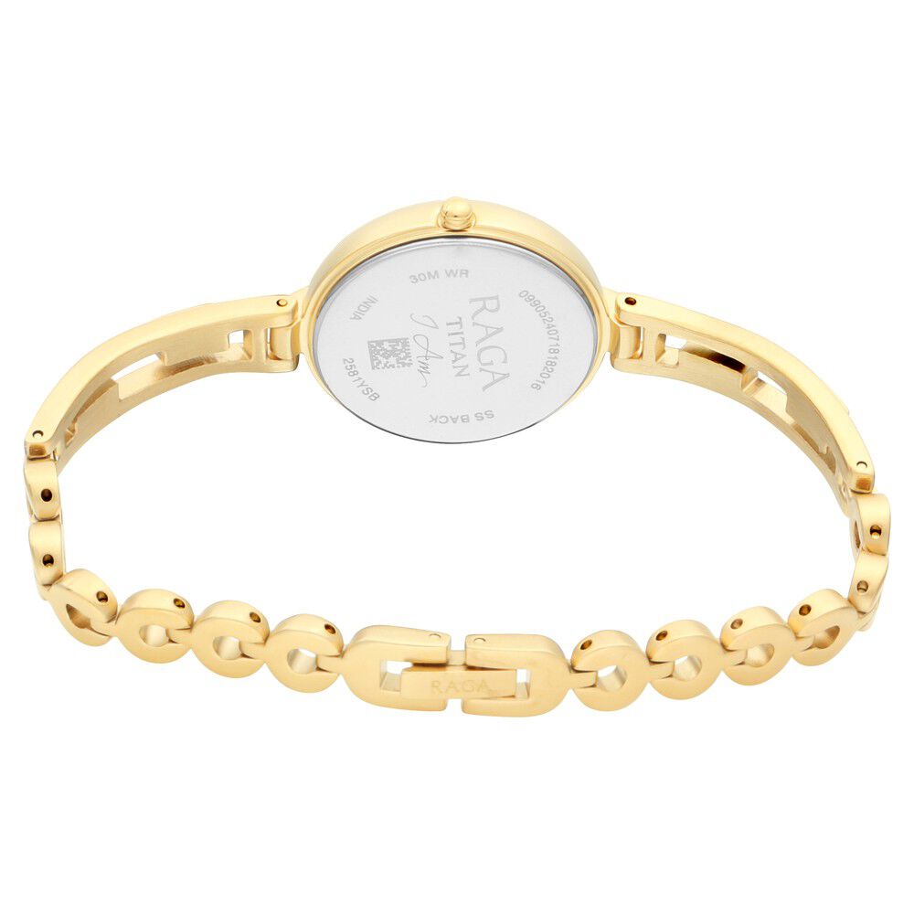 Buy Online Titan Raga I Am White Dial Women Watch With Metal Strap nq2581ym02 Titan