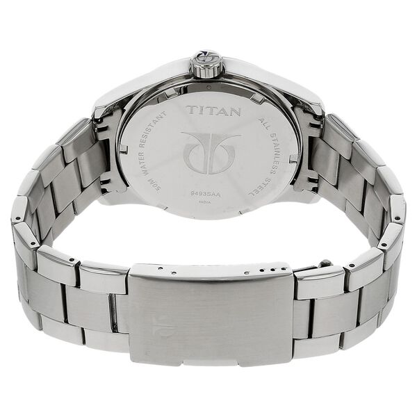 Titan Quartz Analog Black Dial Stainless Steel Strap Watch for Men - image number 3