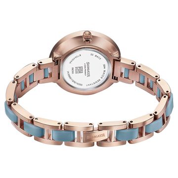 Sonata Wedding Edit Quartz Analog Blue Dial Stainless Steel With Acetate Strap Watch For Women