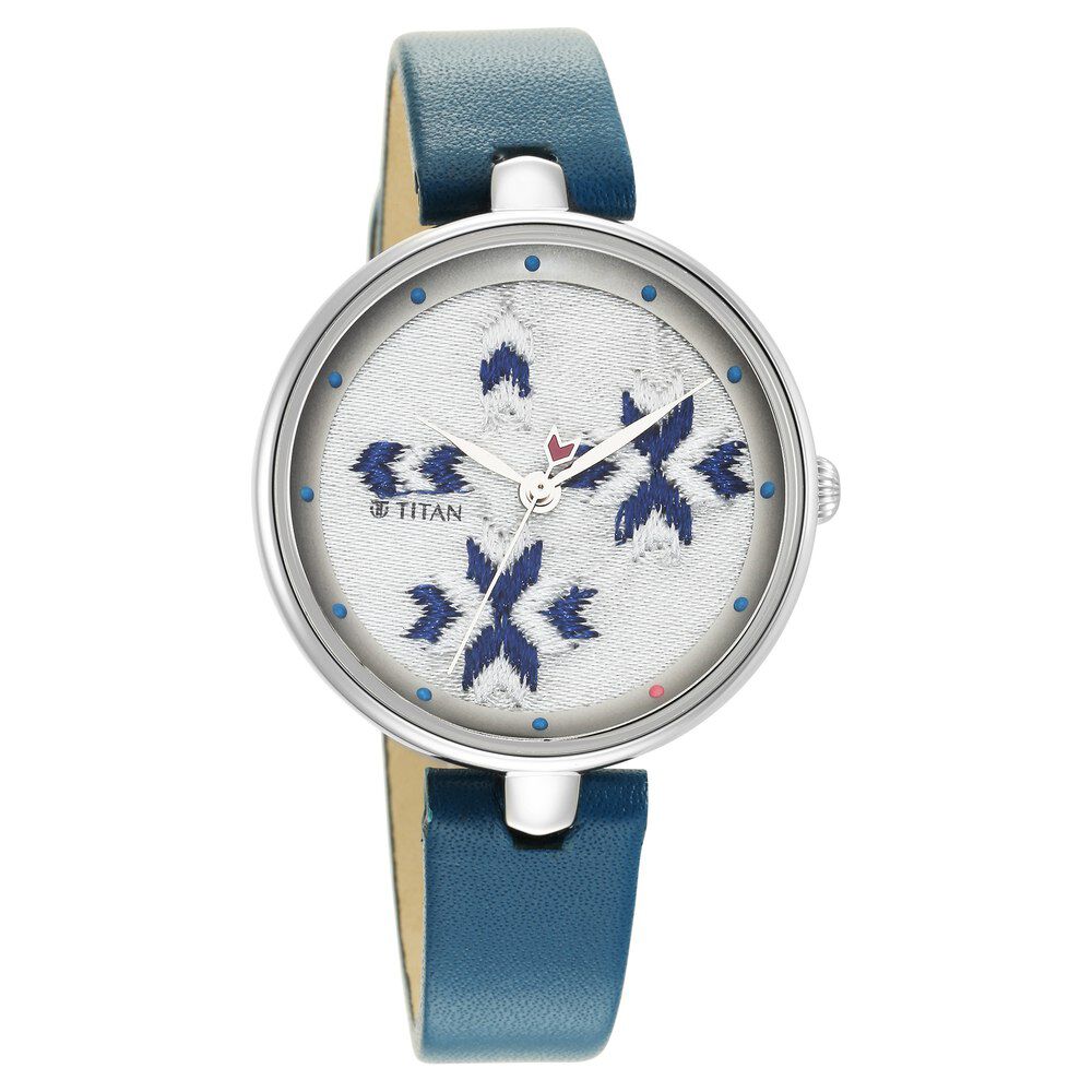 Buy Online Titan Eternal Mumbai Quartz Analog Grey Dial Leather