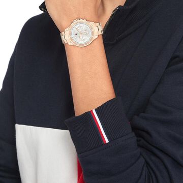 Tommy Hilfiger Quartz Multifunction Silver Stainless Steel Strap for Women