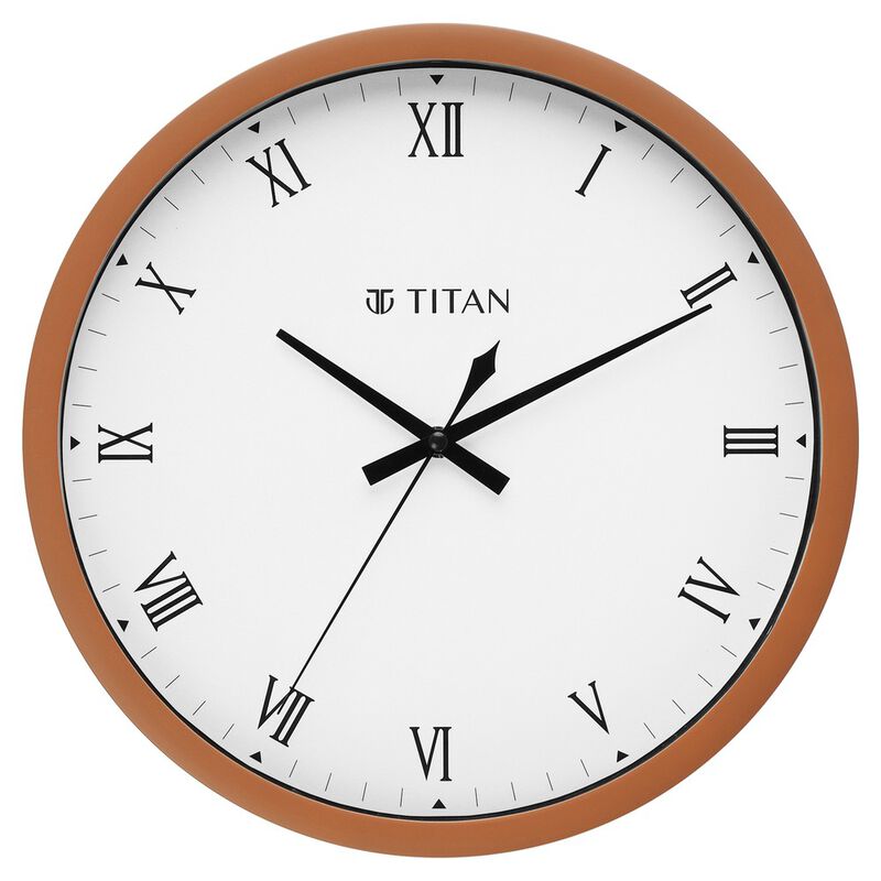 Buy Online Titan Classic White Wall Clock with Silent Sweep Technology
