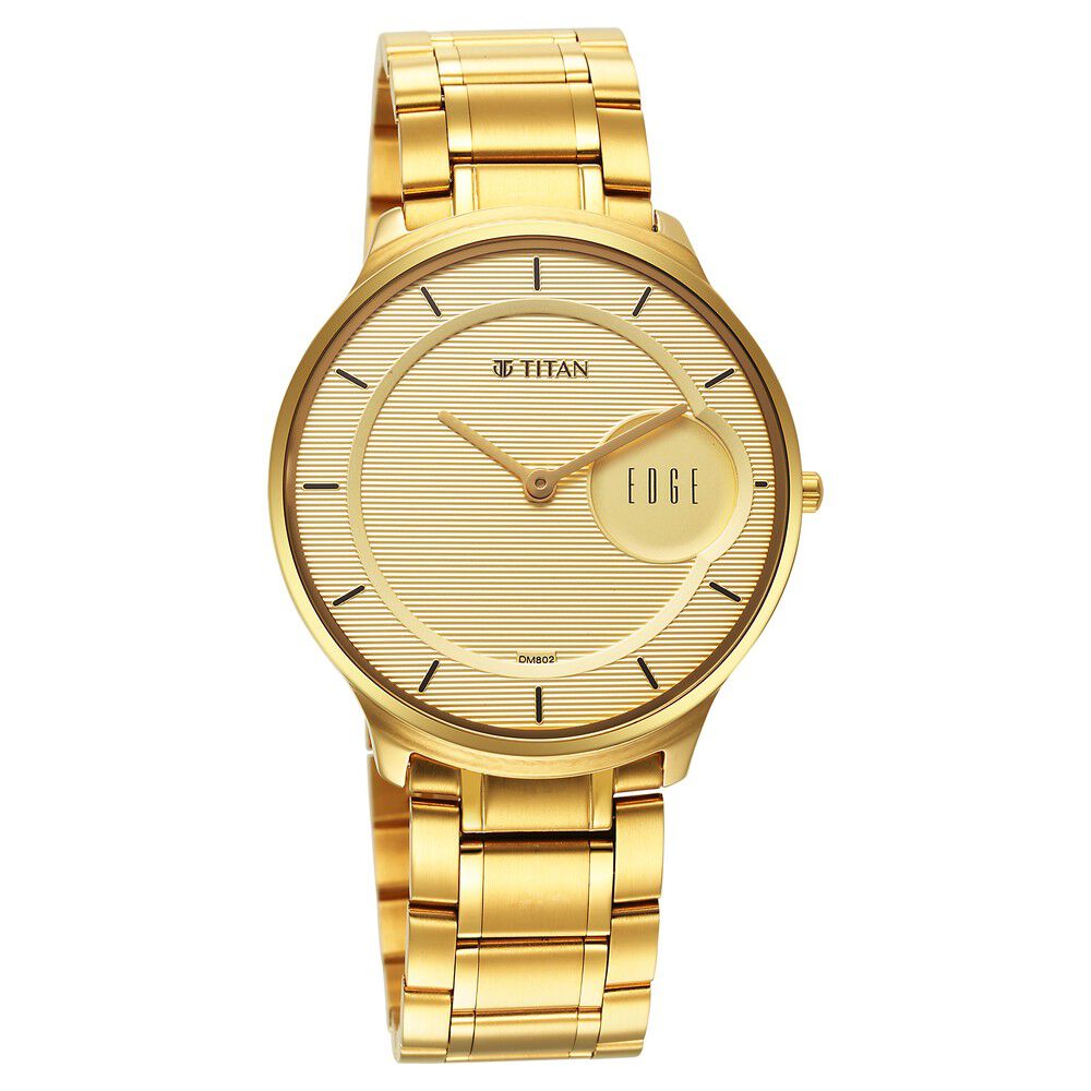 Titan edge on sale gold watch