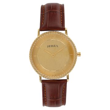 Titan Nebula Quartz Analog 18 Karat Solid Gold Watch for Men