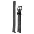 20 mm Black Genuine Leather Straps for Men - image number 2