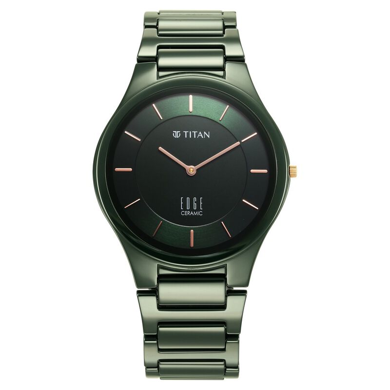 Titan Edge Ceramic Green Dial Analog Ceramic Strap watch for Men - image number 2