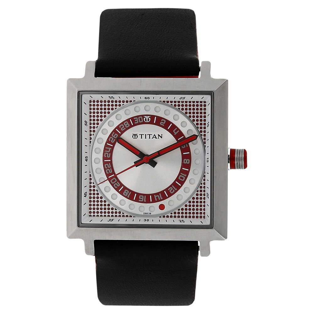 Buy Online Titan Quartz Analog with Date White Dial Leather Strap Watch for Men 9434sl01j Titan