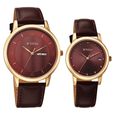 Titan Bandhan Eternal Pair Analog with Date and Maroon Dial Maroon Leather Strap Watch for Couples - image number 1