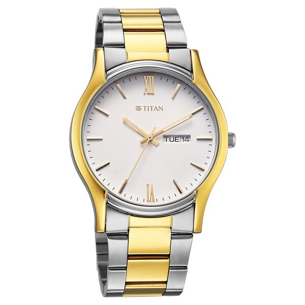 Titan Karishma Regal Classic Day-Date Men's Dress Watch - image number 1