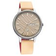 Fastrack Ruffles Quartz Analog with Day and Date Beige Dial Leather Strap Watch for Girls - image number 1