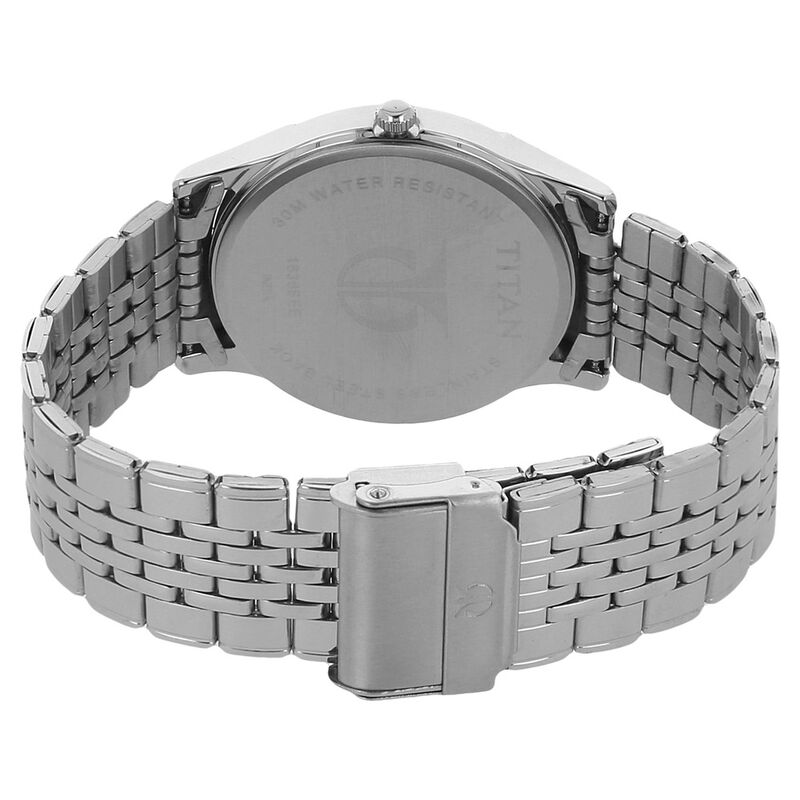 Titan Quartz Analog with Day and Date Silver Dial Stainless Steel Strap Watch for Men - image number 3