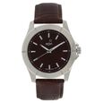 Xylys Swiss Analog Brown Leather Strap and Black Dial Watch For Men
