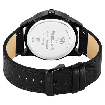 Vyb Drift By Fastrack Quartz Analog Green Dial Leather Strap Watch For Guys