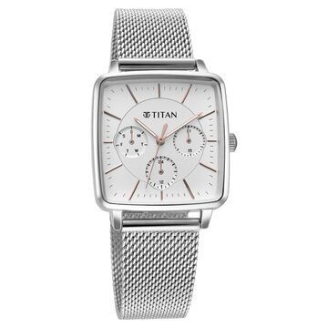 Titan Avant Garde Silver Dial Quartz Multifunction Stainless Steel Strap watch for Women