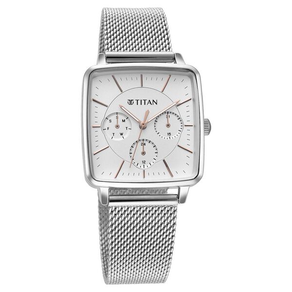 Titan Avant Garde Silver Dial Quartz Multifunction Stainless Steel Strap watch for Women - image number 0