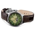 Cerruti 1881 Green Dial Leather Strap Watch for Men - image number 3