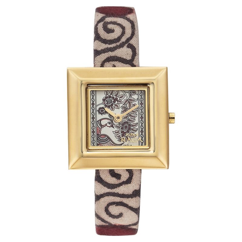 Titan Quartz Analog Champagne Dial Watch for Women